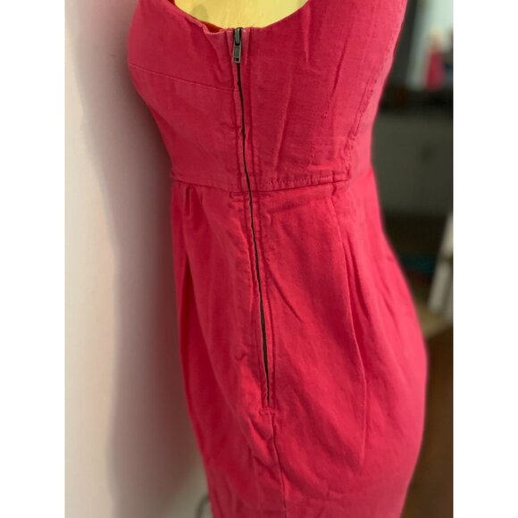 Anthropologie Edme & Esyllte Women's Sleeveless Red Linen Dress Size 4 - Picture 4 of 5